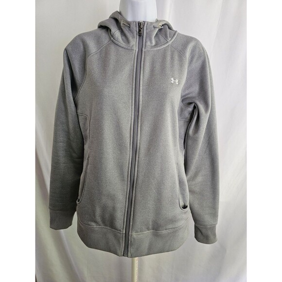 Under Armour Hoodie Gray Full Zip Jacket Size Medium - Picture 3 of 7
